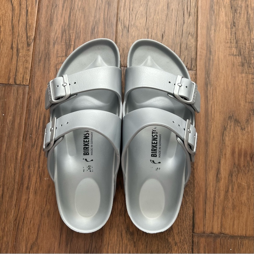 Birkenstock Metallic Silver Sandals